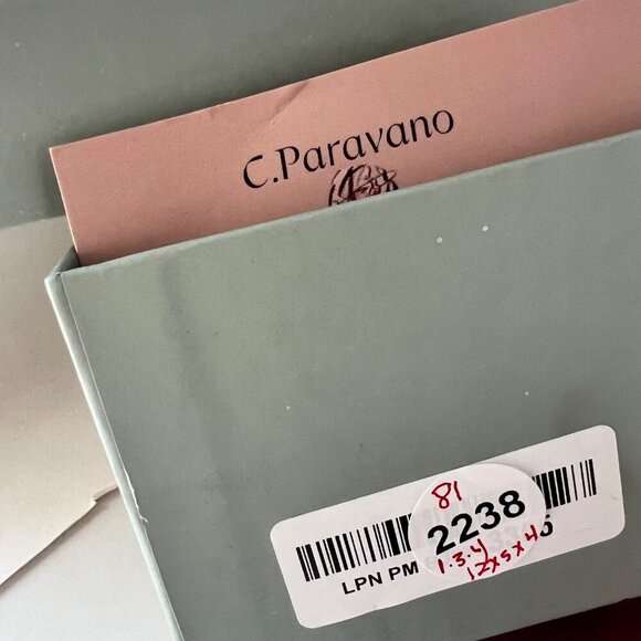 C Paravano Beige Black Flats Leather Ballerina flats Size 6.5 - Picture 11 of 15